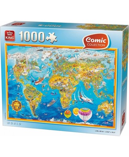 King legpuzzel World 1000 stukjes