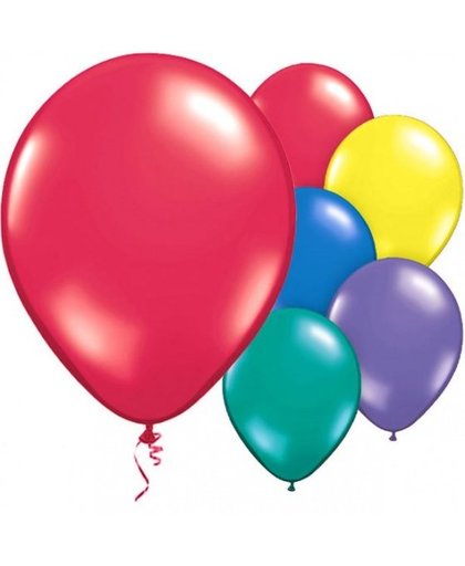 Anagram ballonnen in verschillende metallickleuren 27,5 cm 50 stuks
