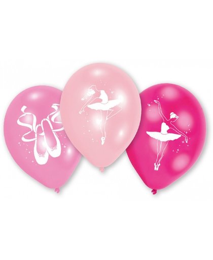 Amscan ballonnen Ballet 23 cm roze 6 stuks