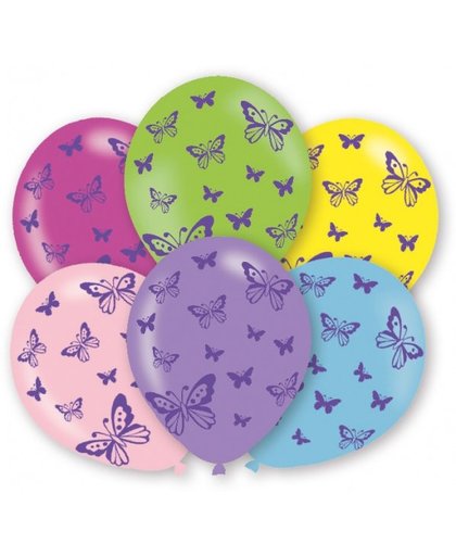 Amscan ballonnen Butterflies 27,5 cm 6 stuks