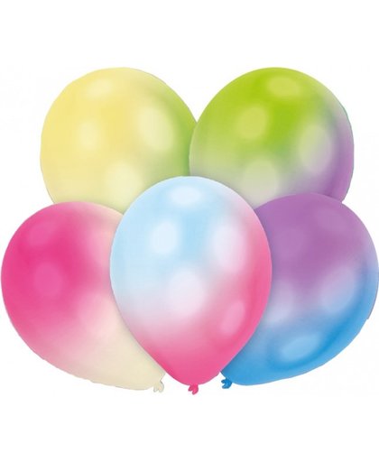 Balloominate ballonnen met led verlichting 28 cm 5 stuks