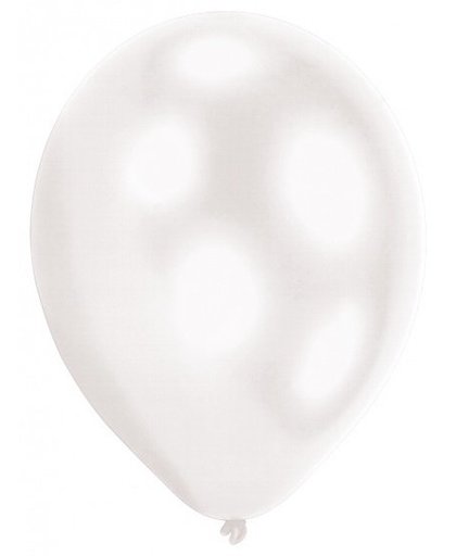 Balloominate ballonnen met led verlichting 28 cm 5 stuks wit