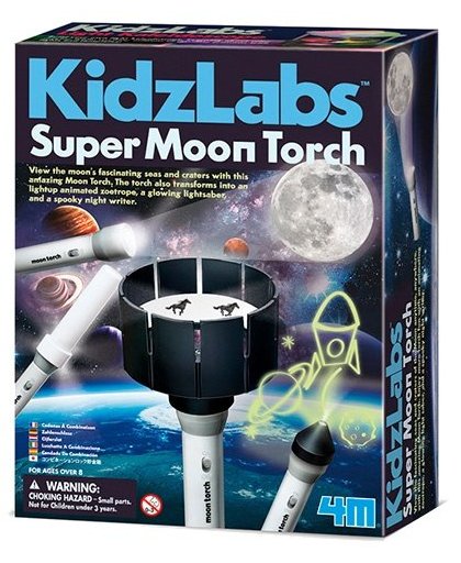 4M Kidzlabs: super zaklamp maan bouwpakket