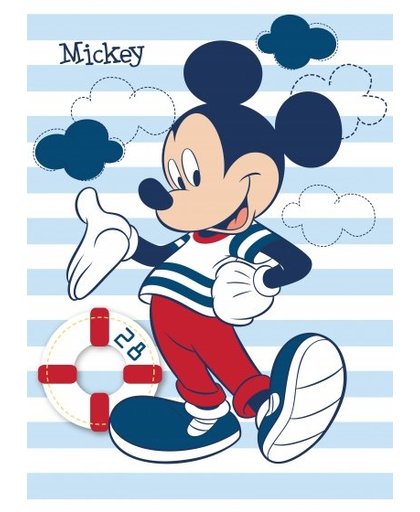 Disney deken Mickey Mouse 140 x 100 cm blauw