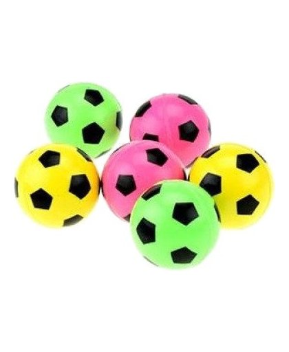 Toi Toys stuiterballen 4,5 cm groen/roze/geel 6 stuks