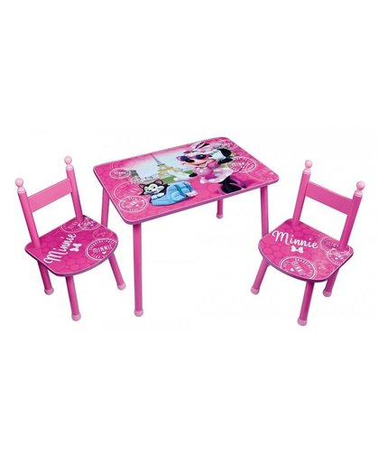 Disney Minnie Mouse tafel met stoelen meisjes roze