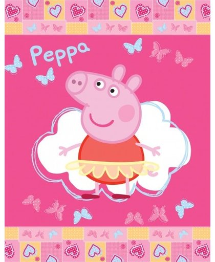 Peppa Pig fleece deken roze 140 x 110 cm
