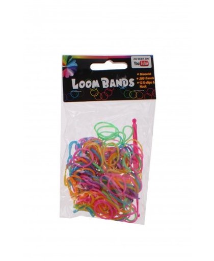 Eddy Toys Loom Bands armband maken paars/geel/blauw 213 delig