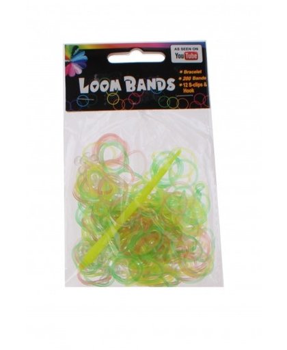 Eddy Toys Loom Bands armband maken groen/geel 213 delig