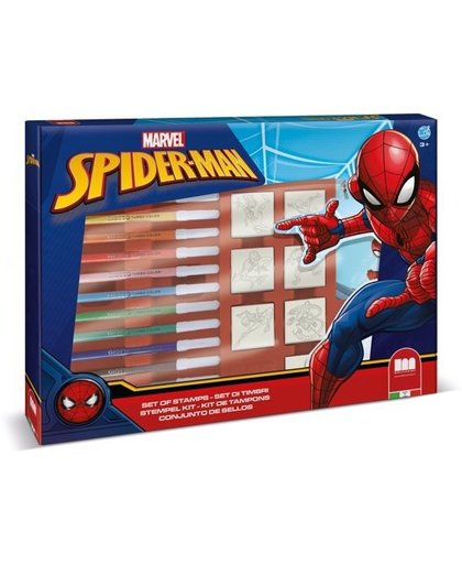 Multiprint kleurset Spider Man 22 delig blauw