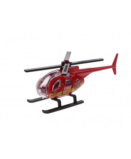 Johntoy schaalmodel helikopter 1:64 rood 8 cm
