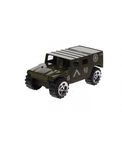 Johntoy schaalmodel jeep 1:64 groen 7 cm