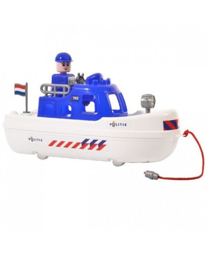 Polesie politieboot 30 x 16,5 x 13 cm wit/blauw