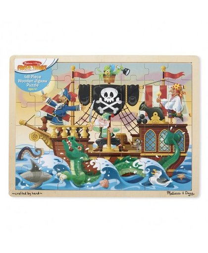 Melissa & Doug Pirate adventure houten puzzel 48 delig