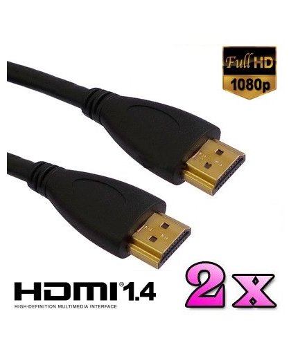 Set van 2x HDMI 1.4 kabels