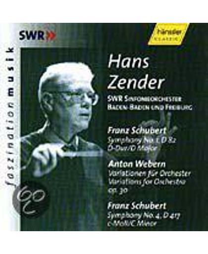 Schubert: Symphonies nos 1 & 4; Webern / Hans Zender, SWR Sinfonieorchester