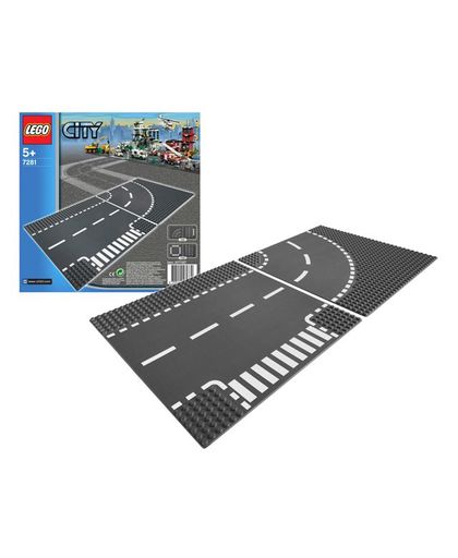 Lego City Bocht en T-splitsing 7281