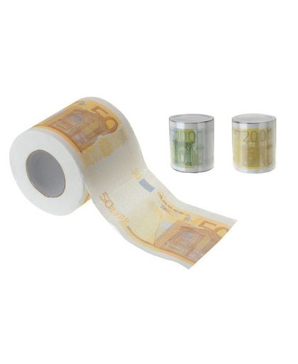 Toiletpapier Euro geldbrief design per 3 stuks