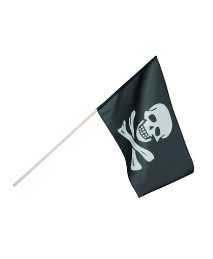 Piratenvlag op Stok 45x30cm