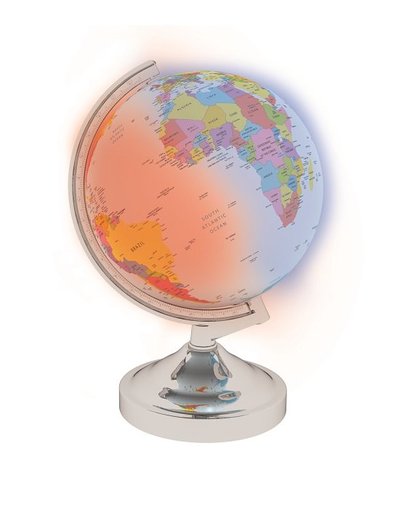 Wereldbol Globe met verlichting kleur