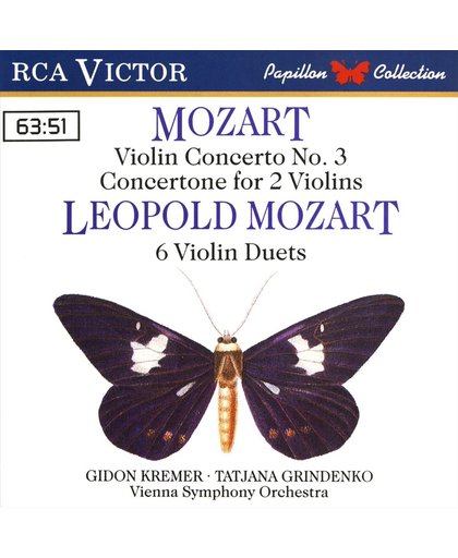 Mozart: Violin Concerto No. 3; Concertone for 2 Violins; L. Mozart: 6 Violin Duets