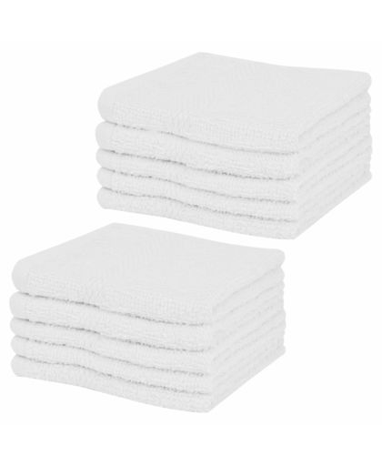 vidaXL Guest Towels 10 pcs 100% Cotton 360 g/m² 30x30 cm White
