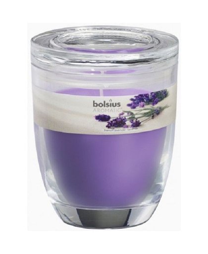 Bolsius geurkaars in Groot glas met deksel 120/100 French lavender