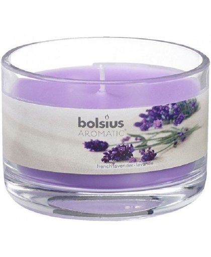 Bolsius geurkaars in Glas met deksel 63/90 French lavender