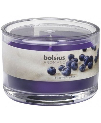 Bolsius geurkaars in Glas met deksel 63/90 Blueberry