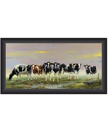 Schilderij 7 Koeien op een Rij