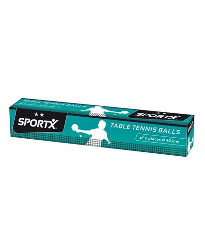 SportX Tafeltennis Ballen 6 stuks