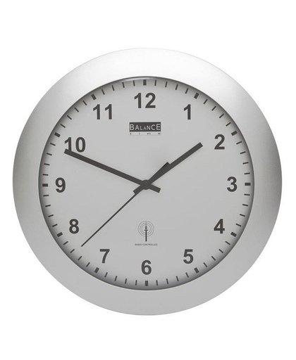 Kunststof Wandklok Zilver 30cm Balance Time
