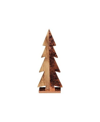 Kerstboom koper/hout 29cm