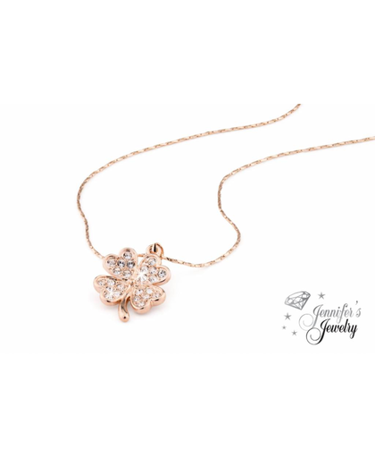 Jennifer's Jewelry 18KT Pink Gold Plated Halsketting