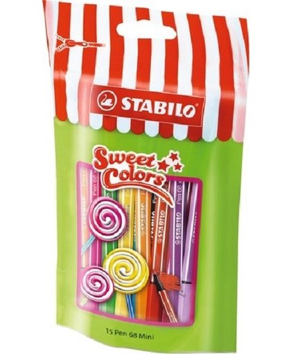 Stabilo Pen 68 Mini Sweet Colors 15 stuks