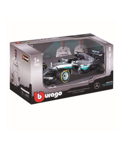 Bburago Mercedes AMG Petronas W07 hybrid modelauto Lewis Hamilton #44 - 1:43