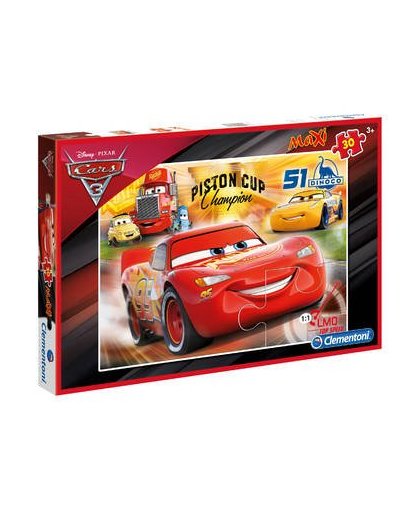 Clementoni maxi puzzel Disney Cars 3 - 30 stukjes