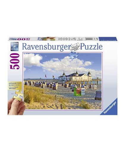 Ravensburger puzzel Op het strand in Ahlbeck - 500 stukjes