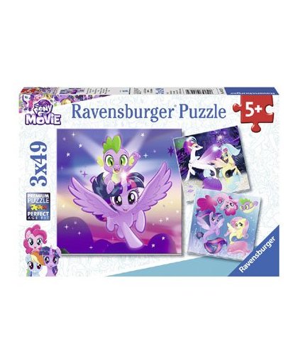 Ravensburger puzzelset My Little Pony avonturen met de pony's - 3 x 49 stukjes