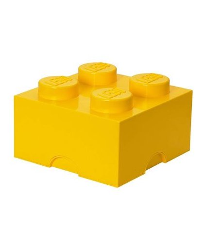 LEGO opbergbox brick 4 - geel