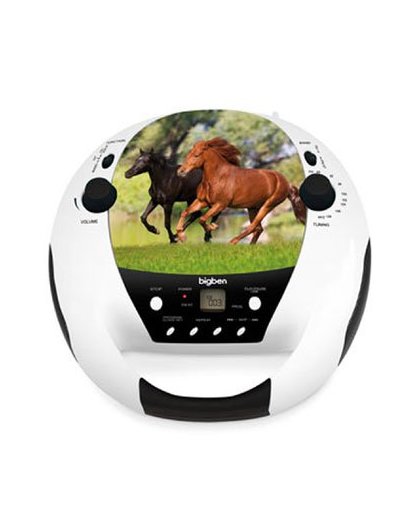 Draagbare radio / CD speler met paardendesign