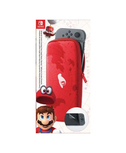 Nintendo Switch Super Mario Odyssey Carrying Case + Screenprotector