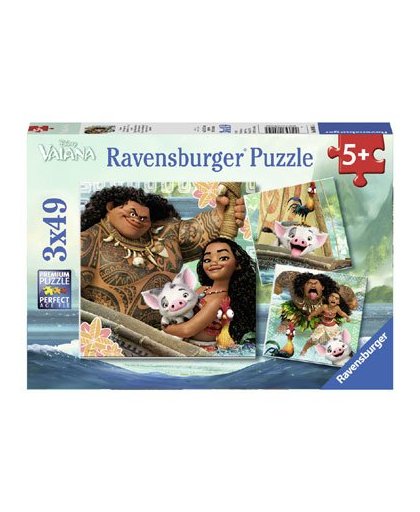 Ravensburger Disney Vaiana puzzelset Vaiana's ontdekkingsreis - 3 x 49 stukjes