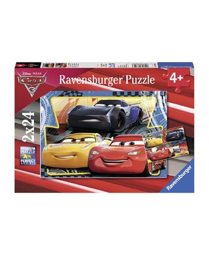 Ravensburger puzzelset Disney Cars 3 Bliksem + Cruz + Jackson - 2 x 24 stukjes