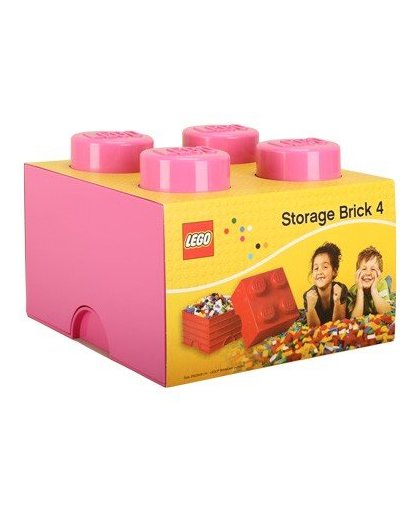 LEGO opbergbox brick 4 - roze
