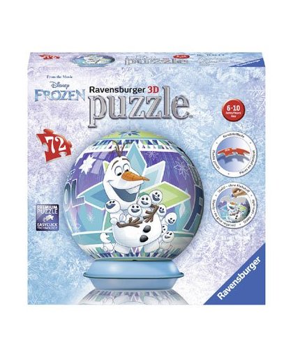 Ravensburger Disney Frozen 3D-puzzelbal Olaf zijn avonturen - 72 stukjes