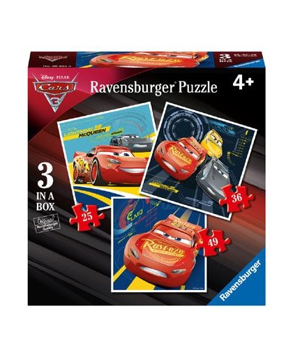 Ravensburger puzzelset Disney Cars 3 - 25 + 36 + 49 stukjes