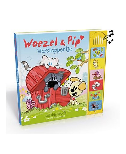 Woezel & Pip verstoppertje geluidenboek - Guusje Nederhorst