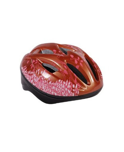 Volare deluxe fiets/skatehelm - maat 51 - 55 cm - brons/roze