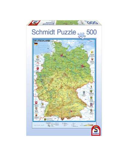 Schmidt puzzel kaart Duitsland 500 stukjes